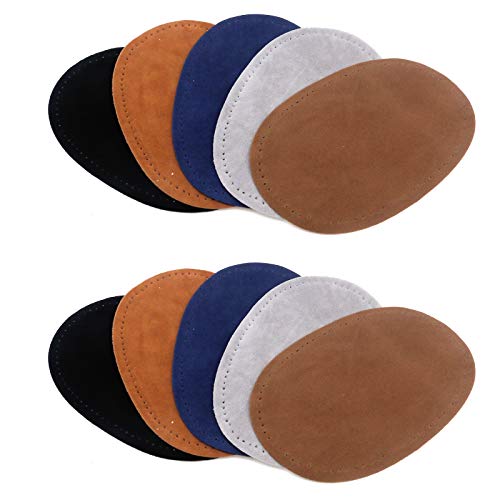Semetall Repair Patches,Oval PU Leather Repair Sewing Patch Knee P...