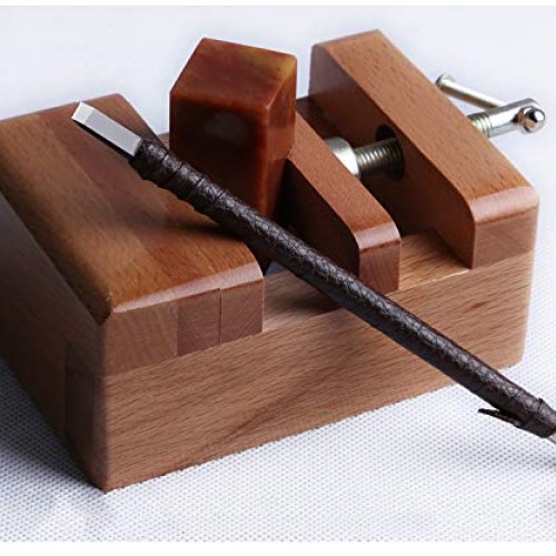 Chinese Traditional Seal Stone Bed Seal Engraving Carving Clamp Ad...