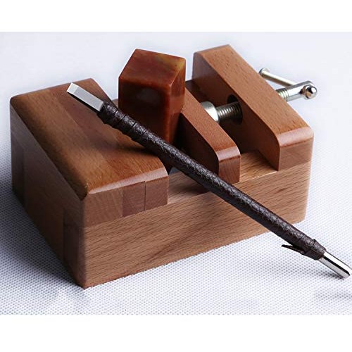 Chinese Traditional Seal Stone Bed Seal Engraving Carving Clamp Ad...