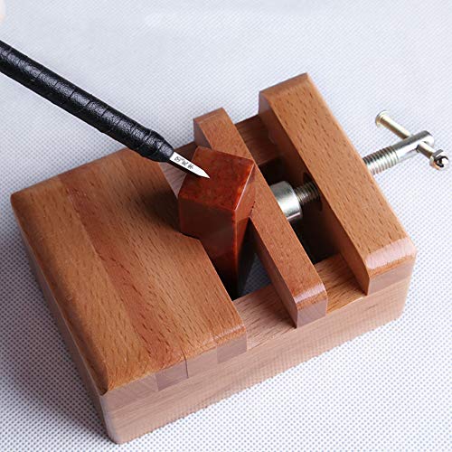 Chinese Traditional Seal Stone Bed Seal Engraving Carving Clamp Ad...