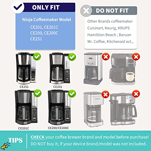 SendExtra 12-Cup Replacement Glass Carafe Pot Compatible with Ninj...