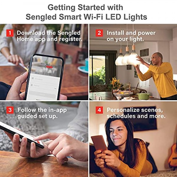 Sengled Smart Light Bulbs, WiFi Light Bulbs, Alexa Light Bulb, Sma...