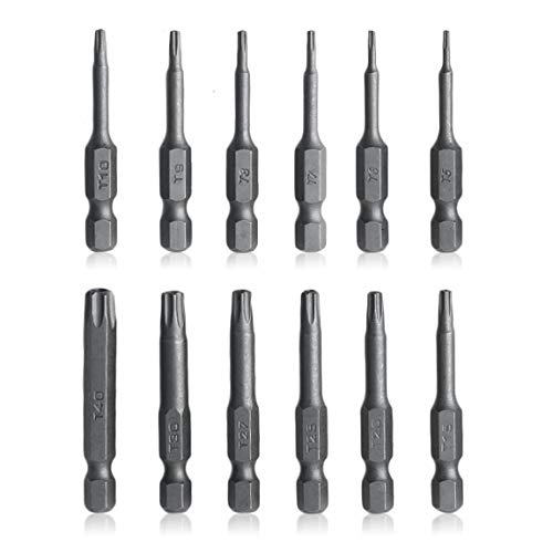 1 Set 12pcs S2 Steel Plum Blossom 50mm T5-T40 Magnetic Hollow Torx...