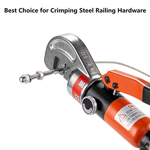 Senmit Hydraulic Cable Crimper Hand Tool for 1/8, 3/16 Stainless S...