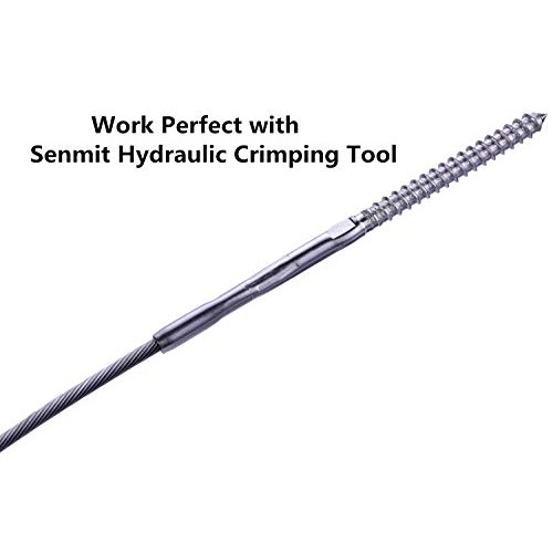 Senmit Hydraulic Cable Crimper Hand Tool for 1/8, 3/16 Stainless S...
