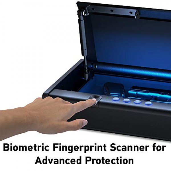 SentrySafe QAP2BEL Safe with Biometric Lock, 2 Capacity & Inte...