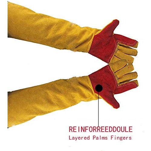 23.6 Inch Long Sleeves Welding Safety Gloves, Heat Resistant Stove...