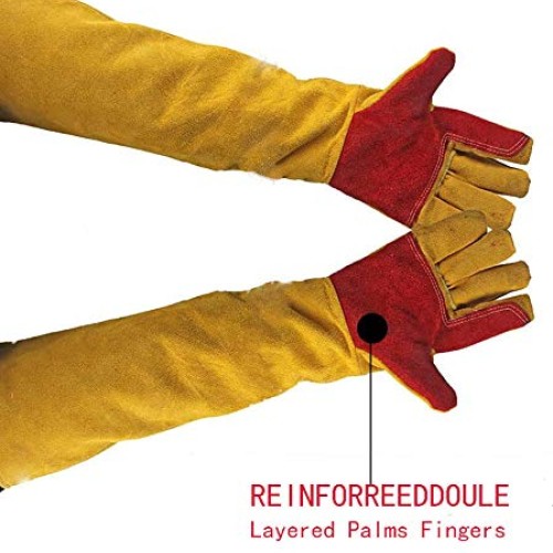 23.6 Inch Long Sleeves Welding Safety Gloves, Heat Resistant Stove...