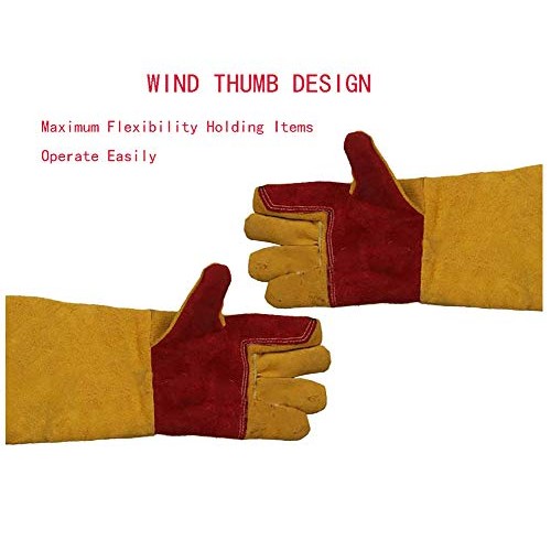 23.6 Inch Long Sleeves Welding Safety Gloves, Heat Resistant Stove...