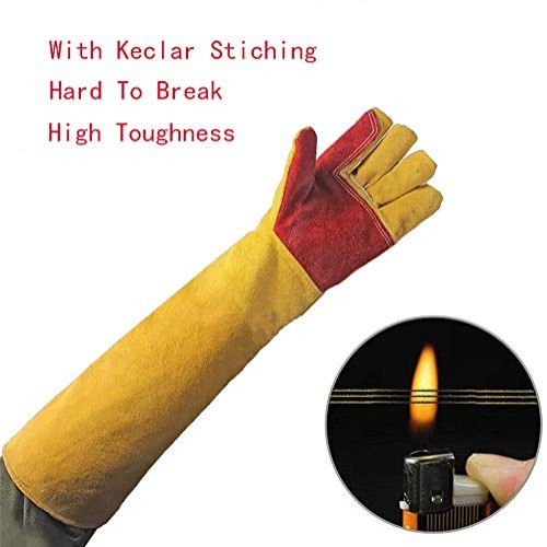 23.6 Inch Long Sleeves Welding Safety Gloves, Heat Resistant Stove...