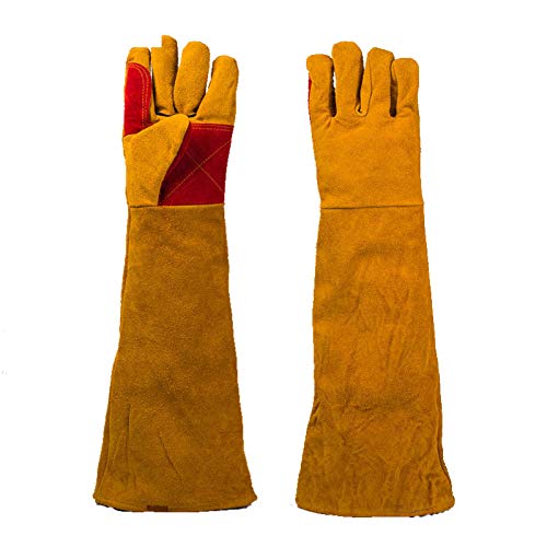 23.6 Inch Long Sleeves Welding Safety Gloves, Heat Resistant Stove...