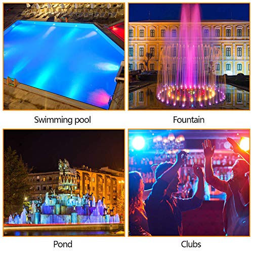 SENWELL-KA 2 Pack IP68 Pond Lights Underwater Lights Led Submersib...