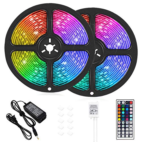 LED Strip Lights, 32.8 ft RGB Led Light Strip 600 LED 5050 SMD IP6...
