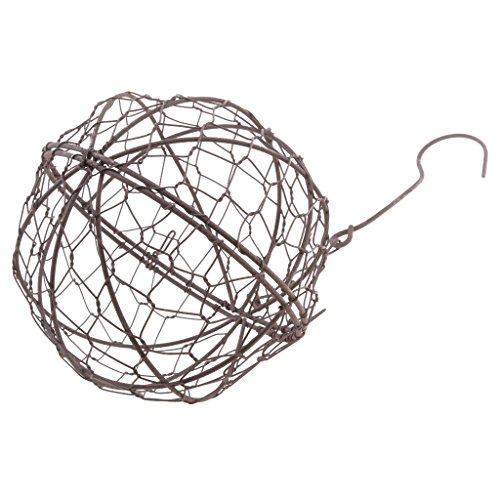 Serenable 2Pcs Rustic Ball Metal Cactus Planter Wire Wreath Frame ...