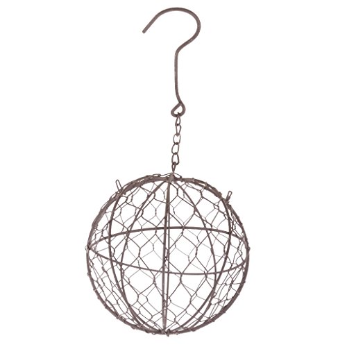 Serenable 2Pcs Rustic Ball Metal Cactus Planter Wire Wreath Frame ...
