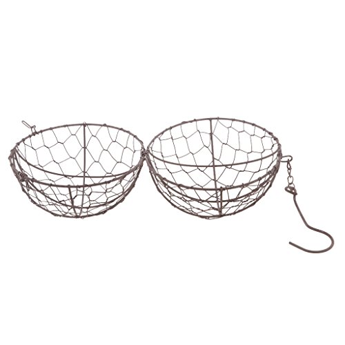Serenable 2Pcs Rustic Ball Metal Cactus Planter Wire Wreath Frame ...