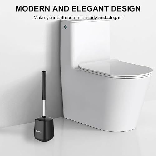 SetSail Silicone Toilet Bowl Brush and Holder Automatic Toilet Bru...