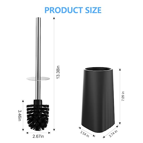 SetSail Toilet Brush, Toilet Bowl Brush and Holder Compact Size To...