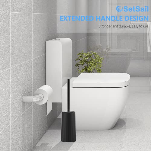 SetSail Toilet Brush, Toilet Bowl Brush and Holder Compact Size To...