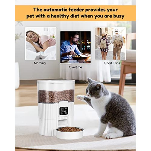 Automatic Cat Feeder, Automatic Dog Feeder, 3.5L Cat Food Dispense...