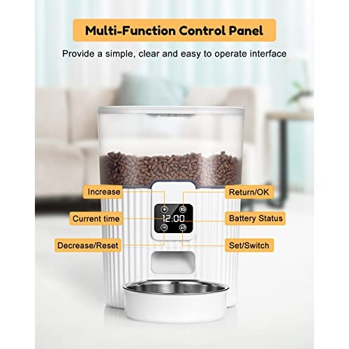 Automatic Cat Feeder, Automatic Dog Feeder, 3.5L Cat Food Dispense...