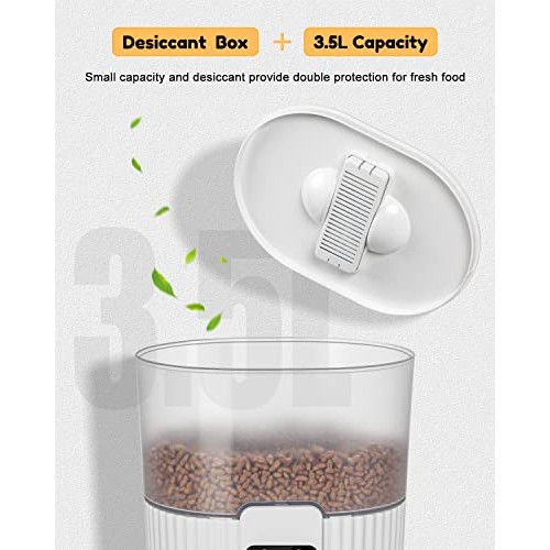 Automatic Cat Feeder, Automatic Dog Feeder, 3.5L Cat Food Dispense...