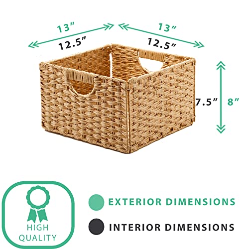 Seville Classics Premium Hand Woven Portable Laundry Bin Basket wi...