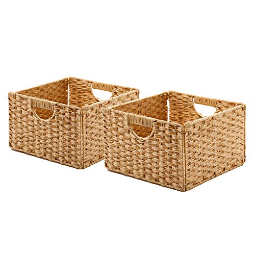 Seville Classics Premium Hand Woven Portable Laundry Bin Basket wi...