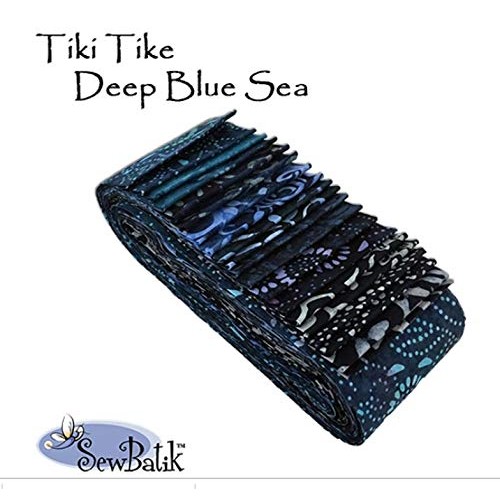 SewBatik Tiki Tikes - Twenty 2.5 Strips Half Jelly Roll Batik F...