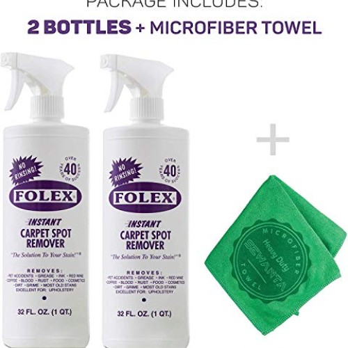 Folex Instant Carpet Stain Remover 32 Oz. Set of 2 Carpet And Up...