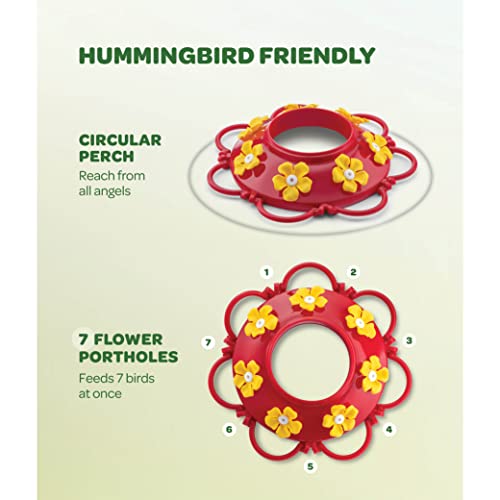 Hummingbird Feeder 30 oz Set of 2 Plastic Hummingbird Feeders fo...