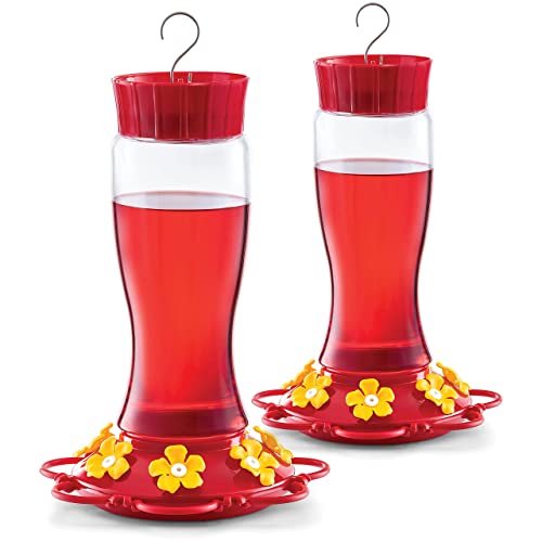 Hummingbird Feeder 30 oz Set of 2 Plastic Hummingbird Feeders fo...
