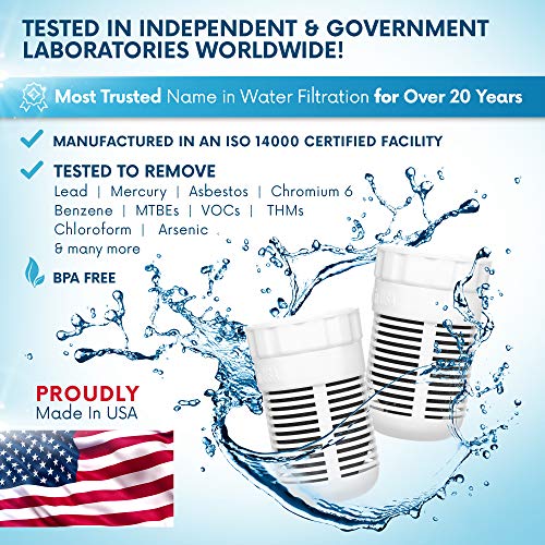 Seychelle pH2O Alkaline Water Filter Pitcher Replacement - 2 Pack