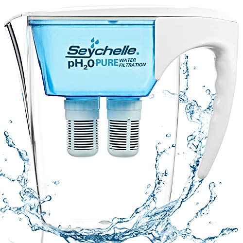 Seychelle pH2O Alkaline Water Filter Pitcher Replacement - 2 Pack