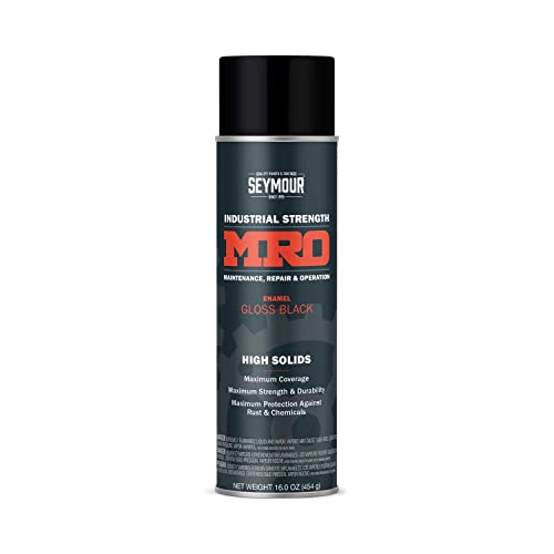 SEYMOUR 620-1415 Industrial MRO High Solids Spray Paint, Gloss Bla...