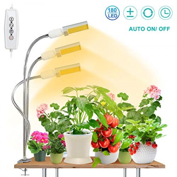 90W LED Grow Light for Indoor Plant,SEZAC 180 LED Timin...