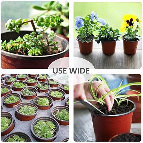 Sfee 100 Pack Plant Nursery Pots 4 inch Plastic Plant Pots, Soft D...