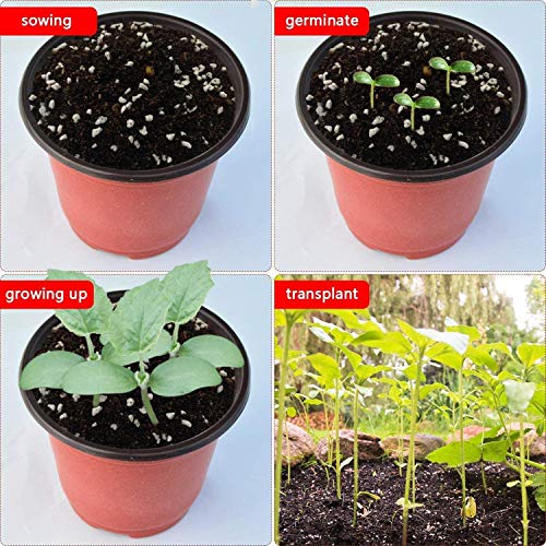 Sfee 100 Pack Plant Nursery Pots 4 inch Plastic Plant Pots, Soft D...