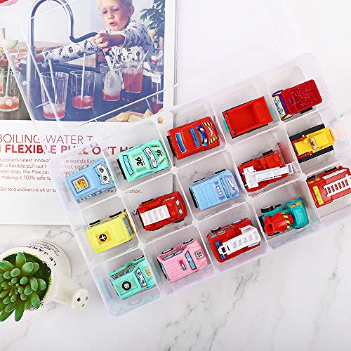 SGHUO 2 Pack Clear Plastic Washi Tape Storage Box, Jewelry and Cra...