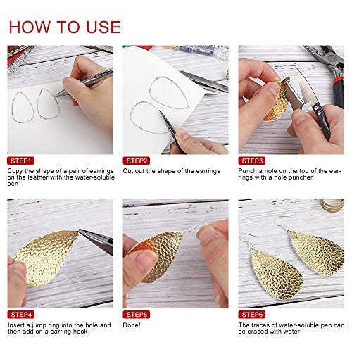 SGHUO 30pcs Faux Leather Sheets Fabric Sheets for Making Earrings,...