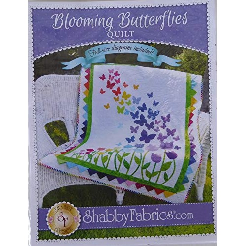 Pattern~Blooming Butterflies,Quilt Pattern by Shabby Fabrics~ 40 1...
