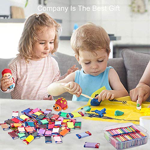 50 Colors Polymer Clay Starter Kit, SHANGCAI Oven Bake Clay DIY Co...