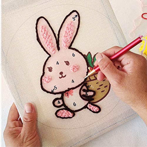Shangling Punch Needle Cloth Fabric, Needlework Embroidery Fabric ...