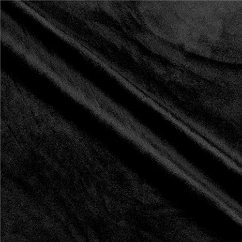 Minky Plush Solid Black Onyx Fabric by the Yard
