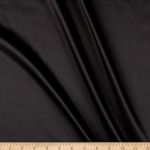 Shannon Fabrics AQ-522 Silky Satin Charmeuse Solid Black Fabric by...