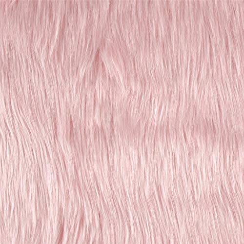Shannon Fabrics Baby Pink Shannon Faux Fur Luxury Shag Fabric By T...