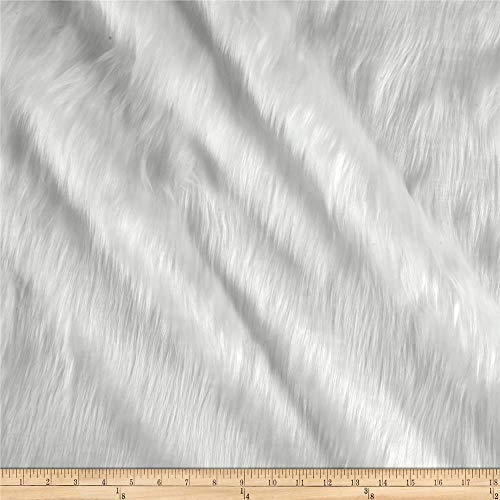 Shannon Fabrics Faux Fur Shag White Fabric By The Yard