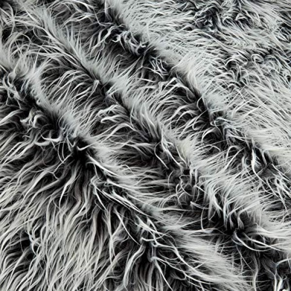 Faux Fake Animal Fur Fabric Long Pile Mongolian Sheep / 64 Wide/Sold by The Yard (ivory)