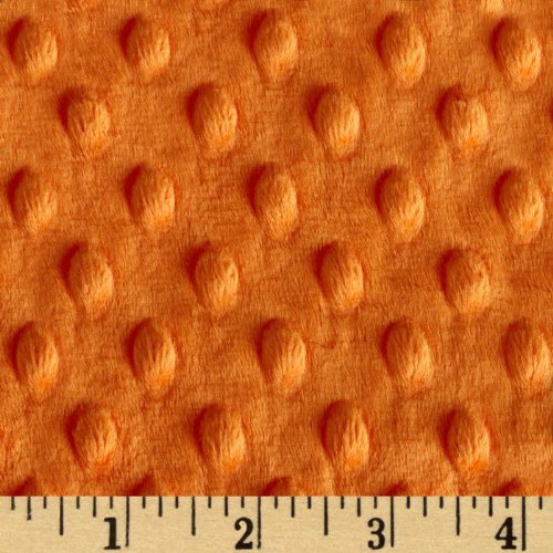 Shannon Fabrics Minky Cuddle Dimple Fabric by The Yard, Orange