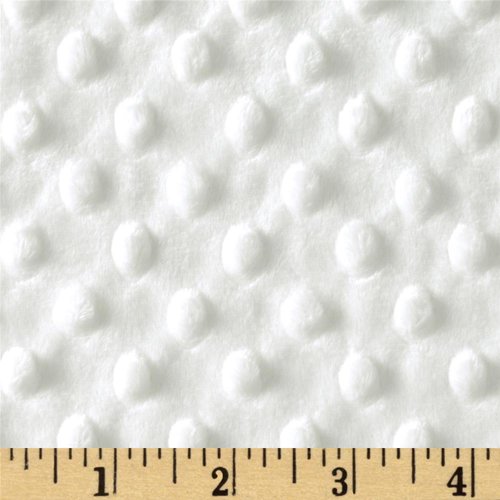 Shannon Fabrics Minky Cuddle Dimple Fabric by The Yard, White